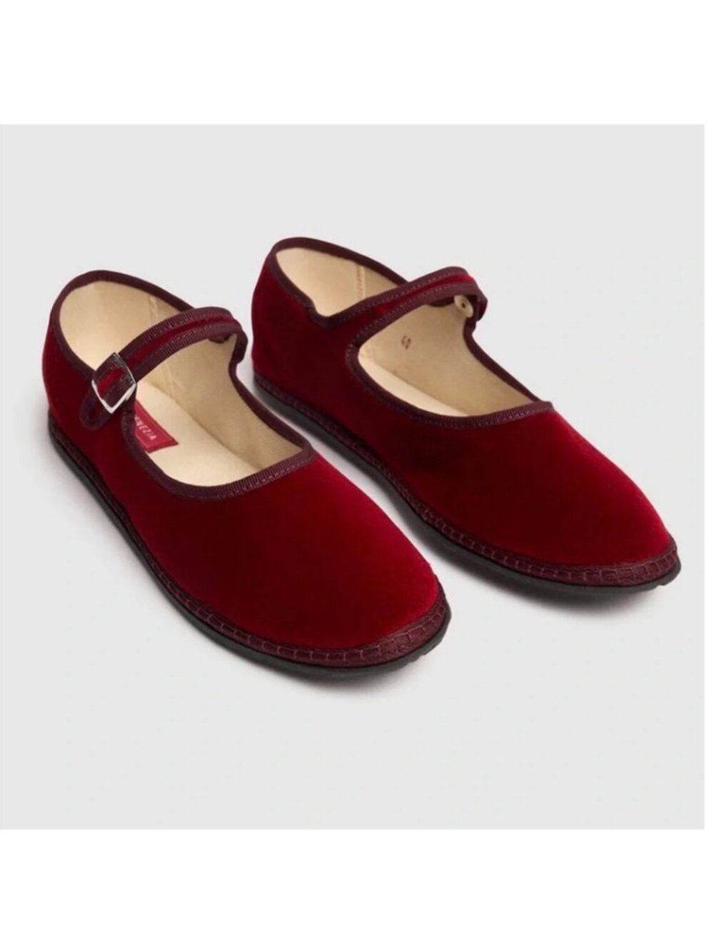 Vibi Venezia Mary Jane Ballet Flats in Cherry Red 40 10